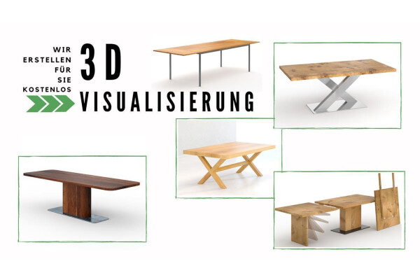 Sideboard schwarz & Massivholz Eiche WITO