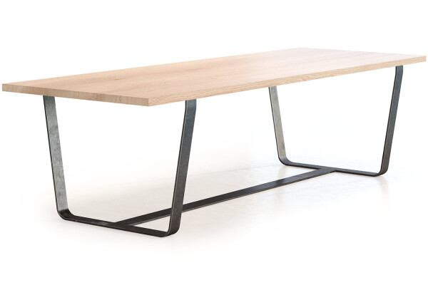Holztisch Massivholz Eiche Metall HAIKO