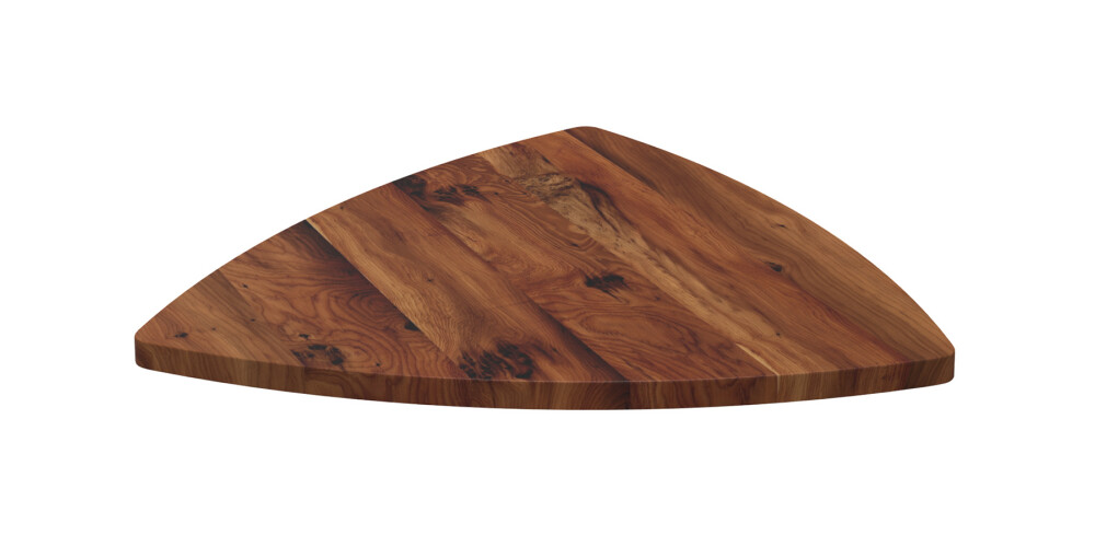 Tischplatte Holz massiv Dreieck Eiche Altholz