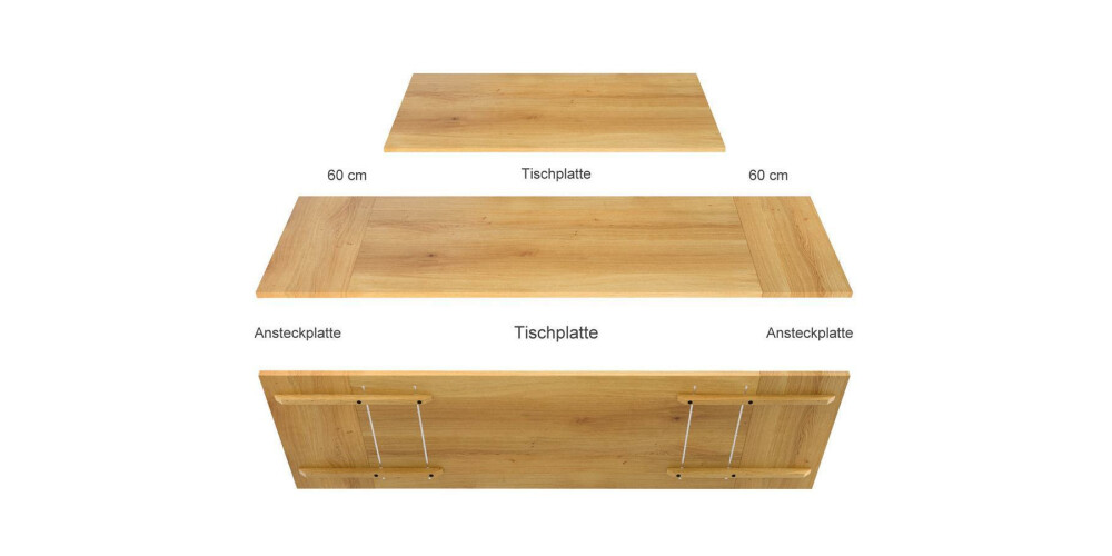 Tischplatte Massivholz Eiche konfigurieren