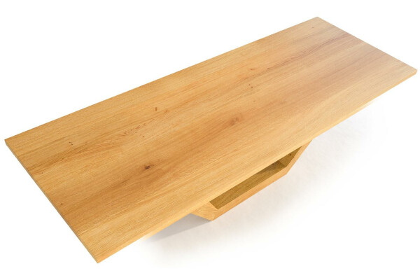 Holztisch mit V-Gestell massive Eiche ALEX