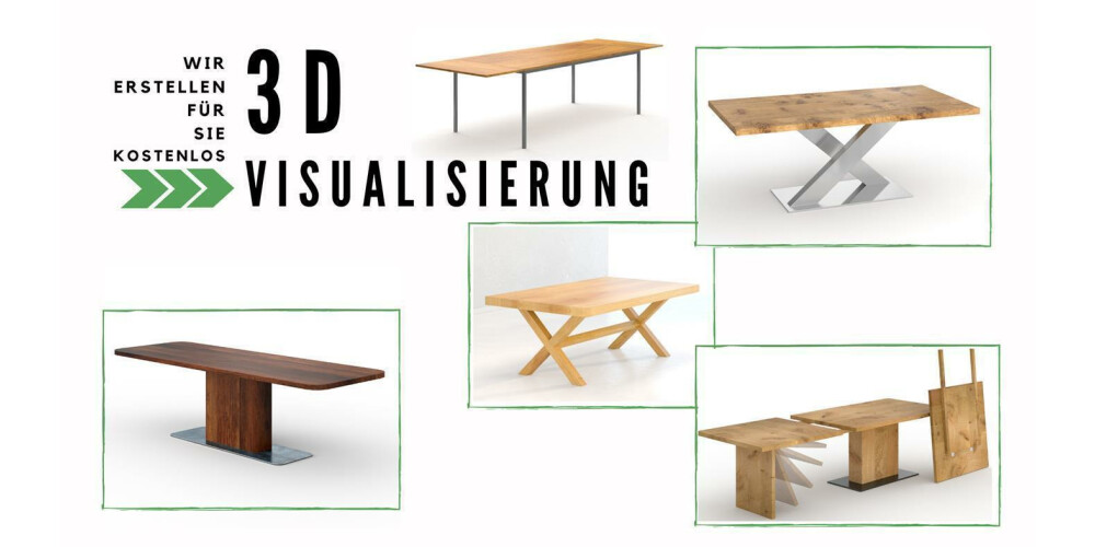 Tischplatte Baumkante Eichenholz massiv konfigurieren