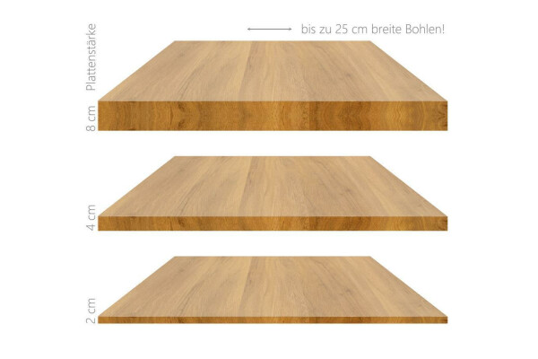 Tischplatte Baumkante Eichenholz massiv konfigurieren
