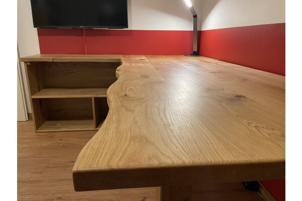 Tischplatte Baumkante Eichenholz massiv konfigurieren