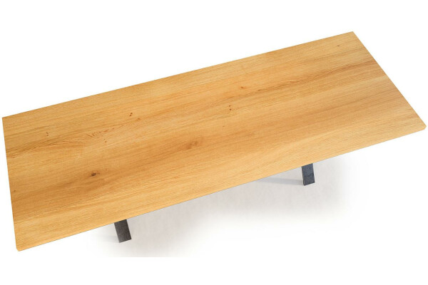 Holztisch mit X Metallgestell DANNY